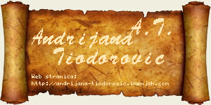 Andrijana Tiodorović vizit kartica
